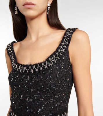 Verziertes Cropped-Top aus Tweed | Giambattista Valli