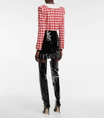 Checked wool-blend bouclé jacket | Alessandra Rich