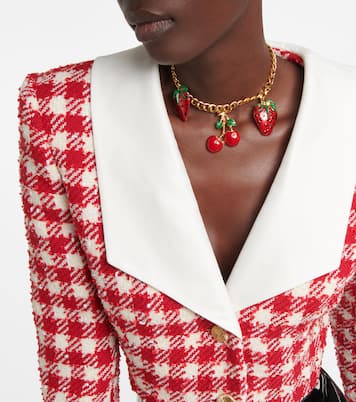 Checked wool-blend bouclé jacket | Alessandra Rich