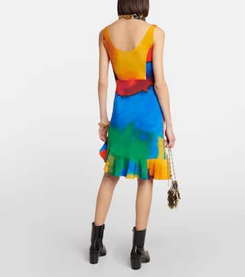 Printed asymmetrical minidress | Rabanne