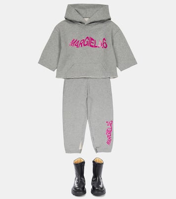 Logo cotton jersey sweatpants | MM6 Maison Margiela Kids