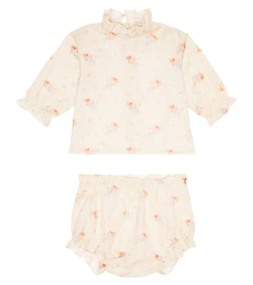 Bébé – Set robe et culotte bloomer Broccoli en coton | Caramel