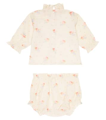Bébé – Set robe et culotte bloomer Broccoli en coton | Caramel