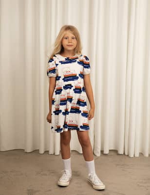 Printed cotton dress | Mini Rodini