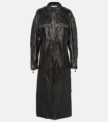 Paneled leather coat | Acne Studios