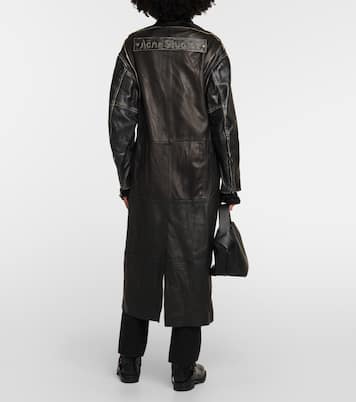 Paneled leather coat | Acne Studios