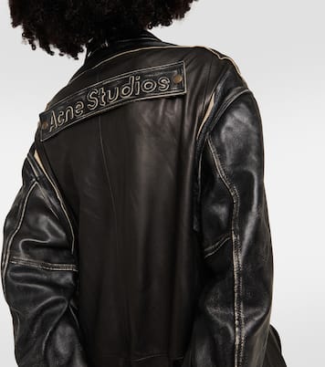 Paneled leather coat | Acne Studios