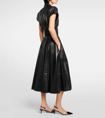 Robe midi en cuir | Alaïa