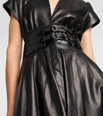 Robe midi en cuir | Alaïa