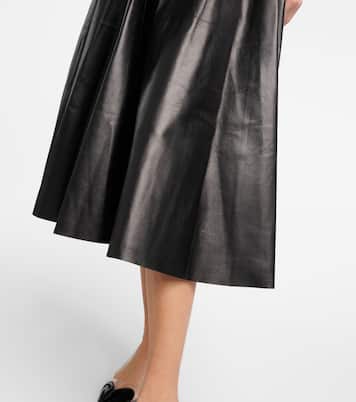 Robe midi en cuir | Alaïa