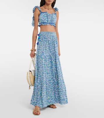 Bedrucktes Cropped-Top Ariane | Poupette St Barth