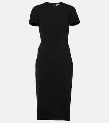 Vestido midi Fitted T-Shirt de crepé | Victoria Beckham