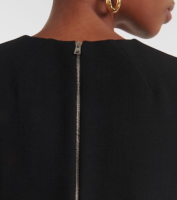 Vestido midi Fitted T-Shirt de crepé | Victoria Beckham