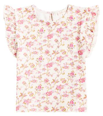 Hermance ruffled floral cotton-blend shirt | Louise Misha