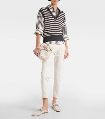 Schmale Low-Rise-Hose Pull Up | Brunello Cucinelli