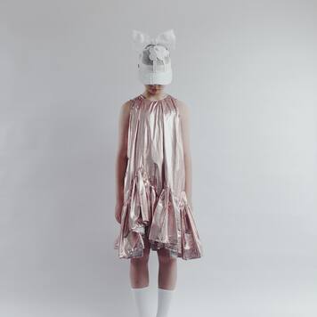Ruffled lamé dress | Caroline Bosmans