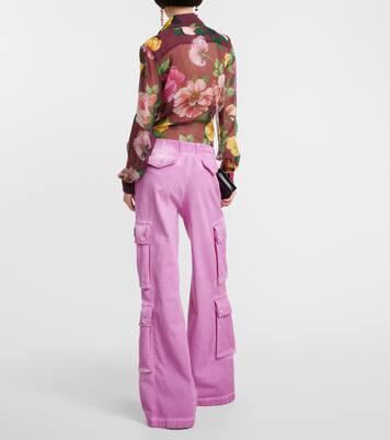 Mid-rise cotton flared cargo pants | Dolce&Gabbana