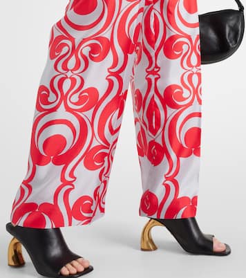 Pantalon ample imprimé en soie | Dries Van Noten