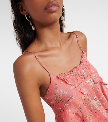 Bedrucktes Top Anissa aus Baumwolle und Seide | Isabel Marant