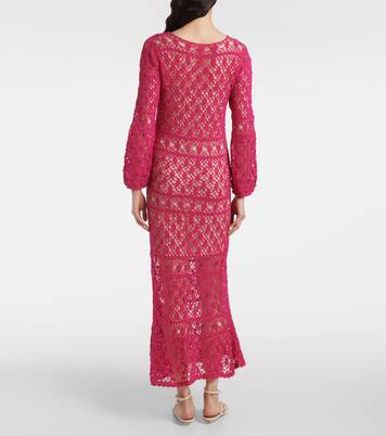 Jennifer cotton crochet maxi dress | Anna Kosturova