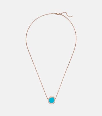Antifer 18kt rose gold pendant necklace with turquoise and diamonds | Repossi