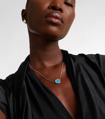 Antifer 18kt rose gold pendant necklace with turquoise and diamonds | Repossi