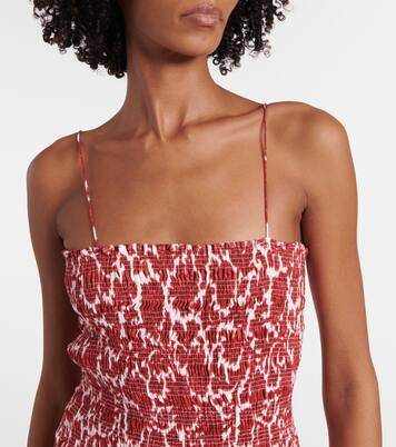 Robe longue Geriba en lin à fleurs | Faithfull