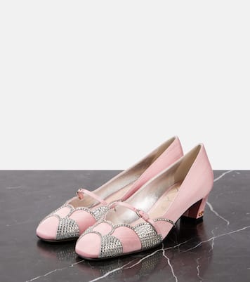 Bowow 45 embellished moiré pumps | Valentino Garavani