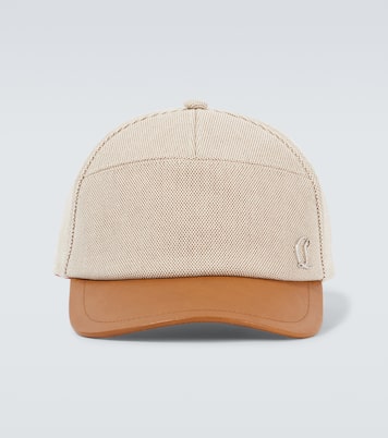 Casquette Enky en toile de coton et cuir | Christian Louboutin