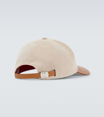 Casquette Enky en toile de coton et cuir | Christian Louboutin