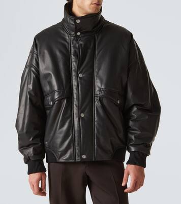 Leather bomber jacket | Prada