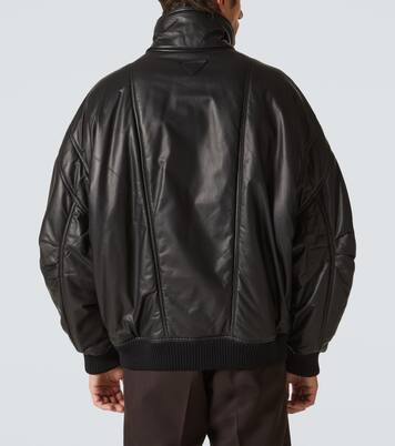 Leather bomber jacket | Prada