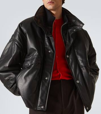 Leather bomber jacket | Prada