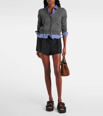 Quilted leather platform sandals | Prada