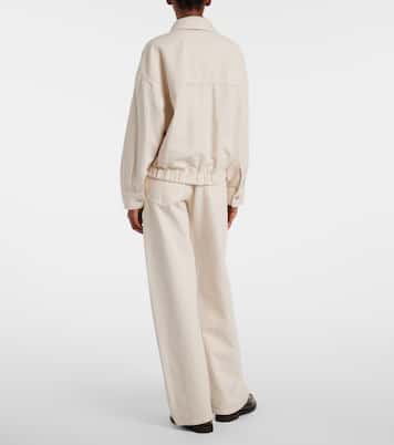 Chaqueta de algodón y lino con cuentas Monili | Brunello Cucinelli