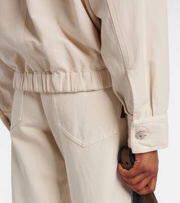 Chaqueta de algodón y lino con cuentas Monili | Brunello Cucinelli