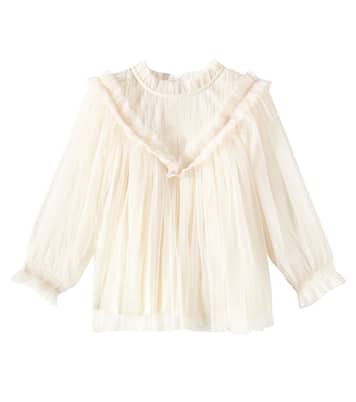 Top Sandra con maniche a sbuffo e volant | C'era Una Volta