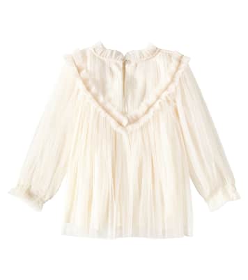 Top Sandra con maniche a sbuffo e volant | C'era Una Volta