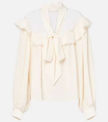 Bluse aus Seide mit Spitze | Stella McCartney