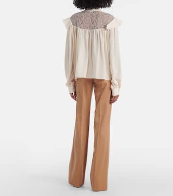 Bluse aus Seide mit Spitze | Stella McCartney