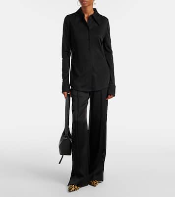 Pointy leopard-print calf hair mules | Jil Sander