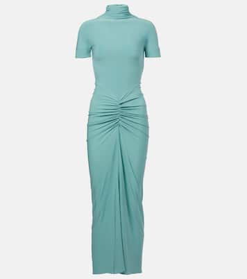 褶饰针织加长连衣裙 | Alaïa