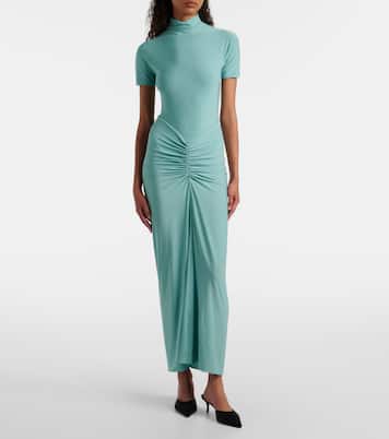 褶饰针织加长连衣裙 | Alaïa