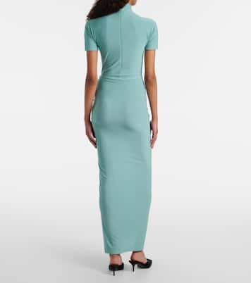 褶饰针织加长连衣裙 | Alaïa