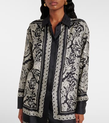 Alfie paisley silk twill shirt | Nili Lotan