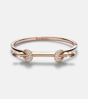 Bracciale Chakra Icon in oro rosa 18kt con diamanti e quarzi | Ananya