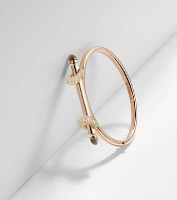 Bracciale Chakra Icon in oro rosa 18kt con diamanti e quarzi | Ananya