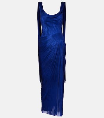 Faye metallic silk tulle bustier gown | Maria Lucia Hohan