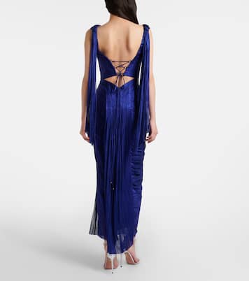 Faye metallic silk tulle bustier gown | Maria Lucia Hohan
