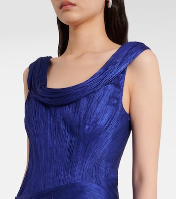 Faye metallic silk tulle bustier gown | Maria Lucia Hohan